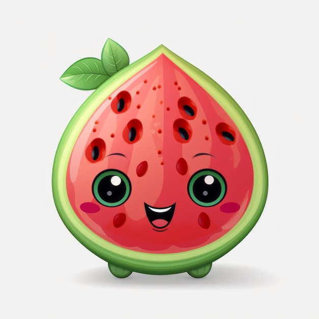 Gelukkige watermeloen cartoon mascotte