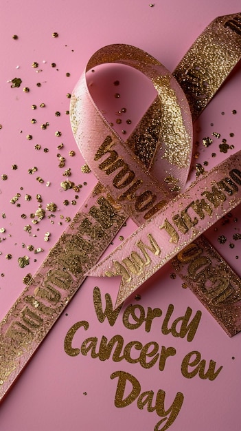 Foto gelukkige wereldkankerdag.
