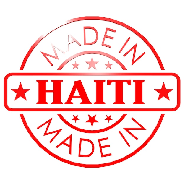 Gemaakt in Haïti rode zegel