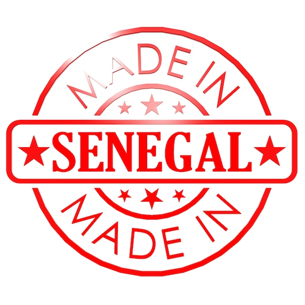 Gemaakt in Senegal rode zegel