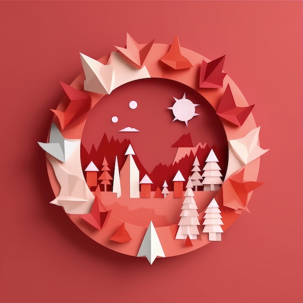 Foto gemaakte festiviteiten 3d paper cut artwork voor canada day celebrations