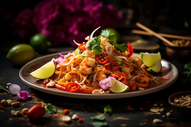 Foto gemakkelijke pad thai food-fotografie