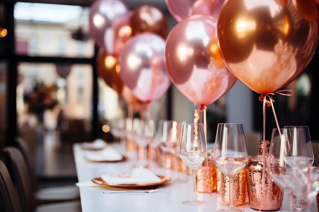 Foto gemanipuleerde handen met een champagneglas in een feestje