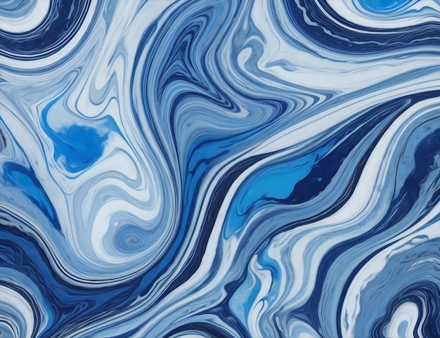 Gemarmerde achtergrond in gemengde witte en blauwe kleuren met olieverfstijl
