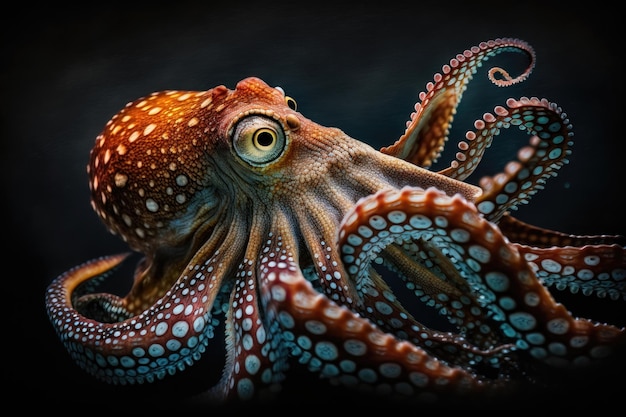 Gemeenschappelijke octopus Wildlife dier AI gegenereerd