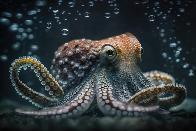 Gemeenschappelijke octopus Wildlife dier AI gegenereerd