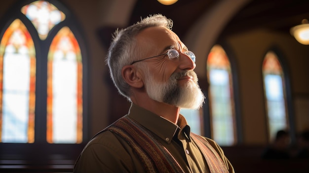 Foto gemeentelid in een kerk