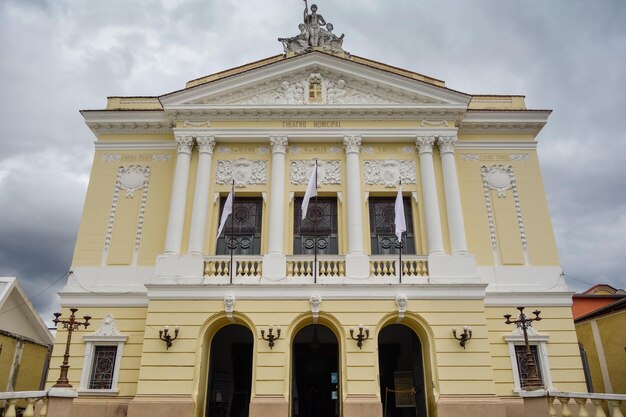 Gemeentelijk theatergebouw van de koloniale stad Sao Joao del Rei Minas Gerais in Brazilië