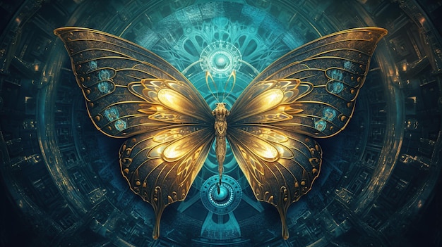 Gemini the Butterfly Zodiac Sign Generative AI