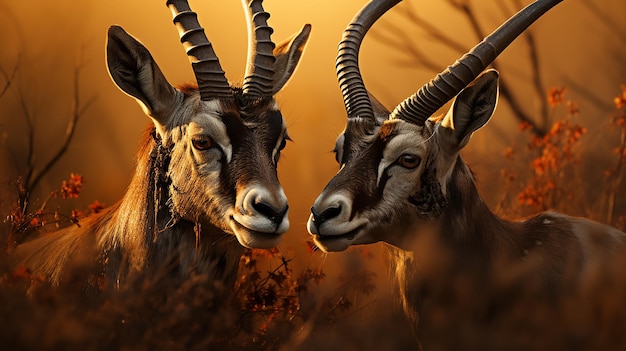 Gemsbok dual artistic processing