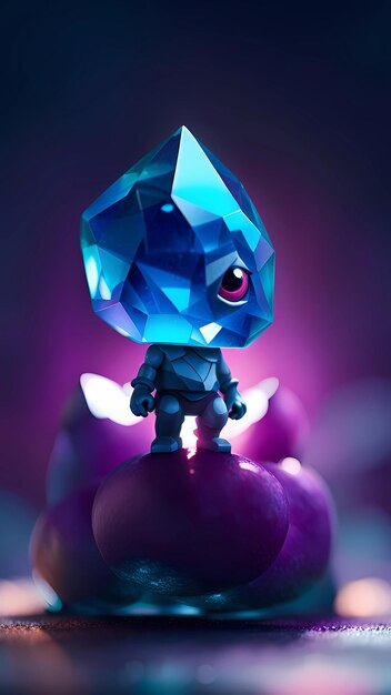 Gemstone 3d cartoon character illustration