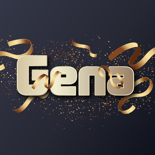 Photo gena text effect gold jpg attractive background card photo