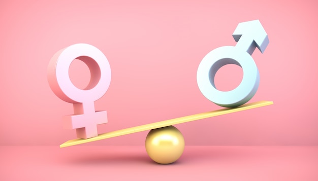 Gender gap concept