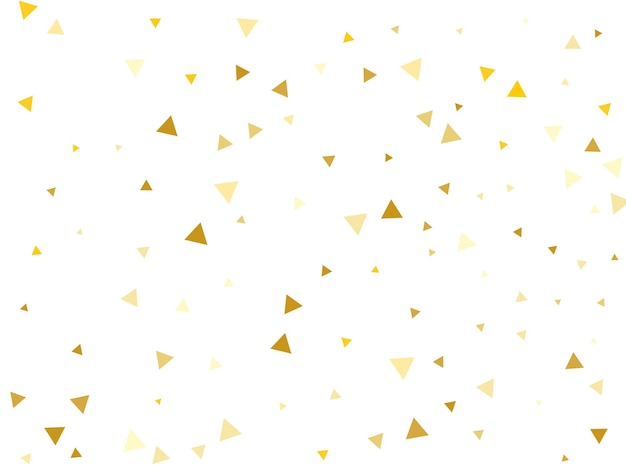 Gender Neutral Golden Triangular Confetti Background Vector illustration