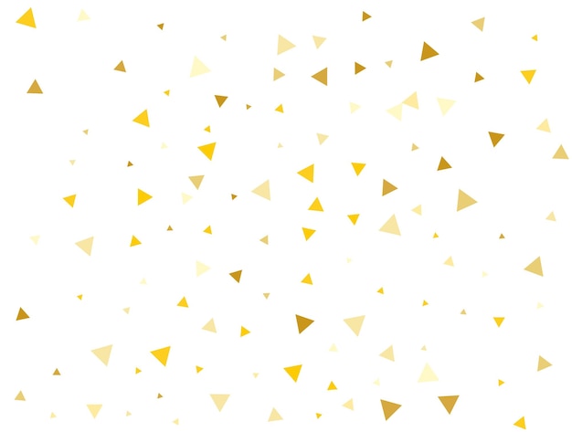 Gender Neutral Golden Triangular Confetti Background Vector illustration