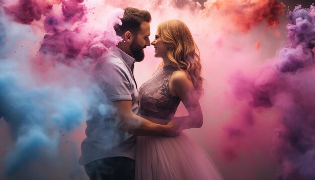 Gender Reveal Party surprise concept photography shoot Creative and colorful