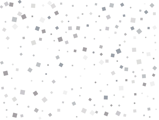 Genderneutrale zilveren vierkante confetti vectorillustratie