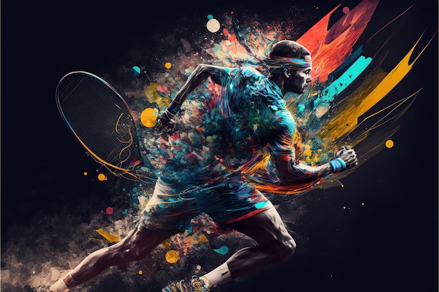 General sports wallpaper graphic effects post editing particles