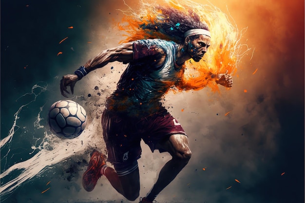 General sports wallpaper graphic effects post editing particles