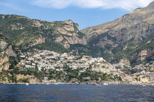 General view of Positano Town in Naples Italy