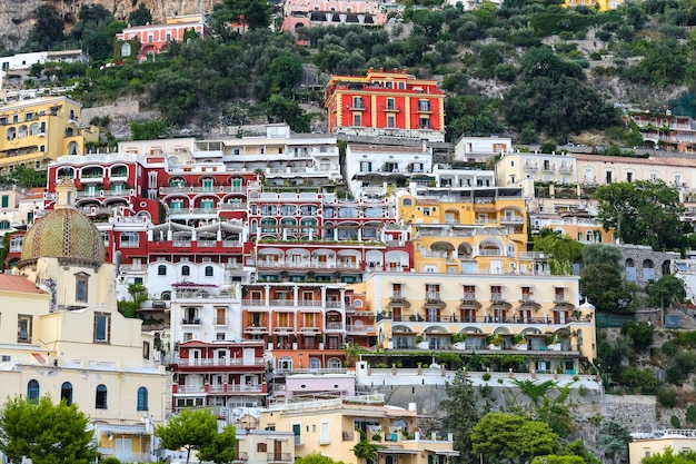 General view of Positano Town in Naples Italy