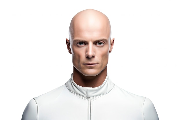 Photo generate an 8k image of a humanlike android with a realistic appearance ensuring that the back of