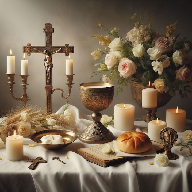 Generate a beautiful illustration for the Communion event