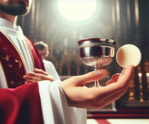 Photo generate a beautiful illustration for the communion event