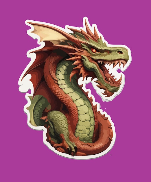 写真 generate_dragon_sticker_vintage 動物を生成する