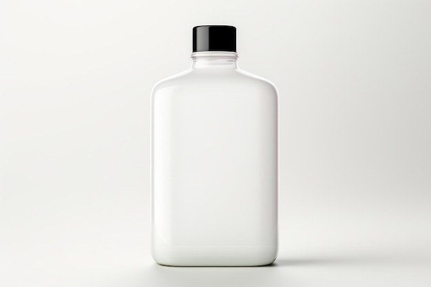 Generate a high quality photorealistic image of a blank soap glass bottle The soap container