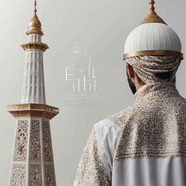 Generate an image with EidalFitr presented in a contemporary and stylish typography with clean