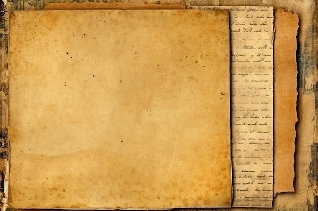 generate a vintage paper texture with aged and yellow AI generated