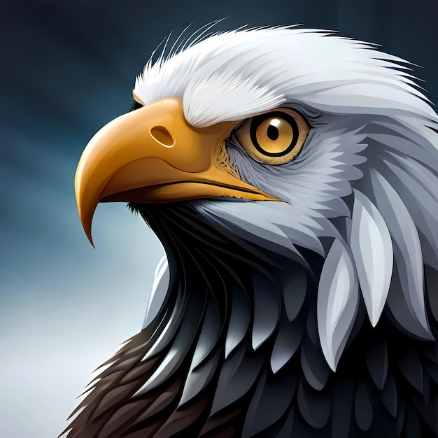 generated ai aesthetic close up eagle