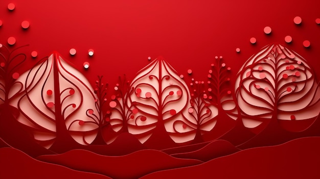 Foto generatief ai xmas-patroon met gestileerde ornamenten
