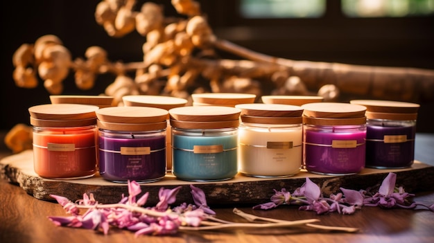 Generatieve AI Aromatherapie Kaarsen Set