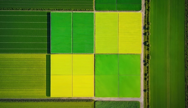 Generatieve AI Boerderijlandschap landbouwvelden prachtig platteland landweg Natuur