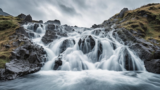 Generatieve AI Cascading Symphony legt de sierlijke stroom van watervallen vast