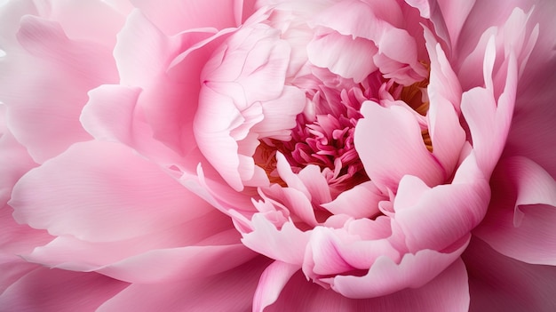 Generatieve AI Close-up van bloeiende bloemperken van peony bloemen bloemen gestructureerde achtergrond