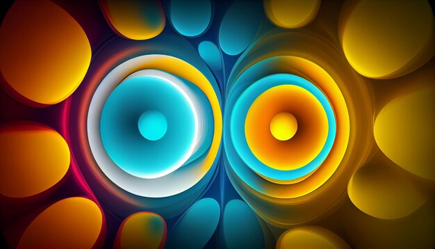 Generatieve AI energetische tinten abstracte achtergrond met twee levendige kleuren