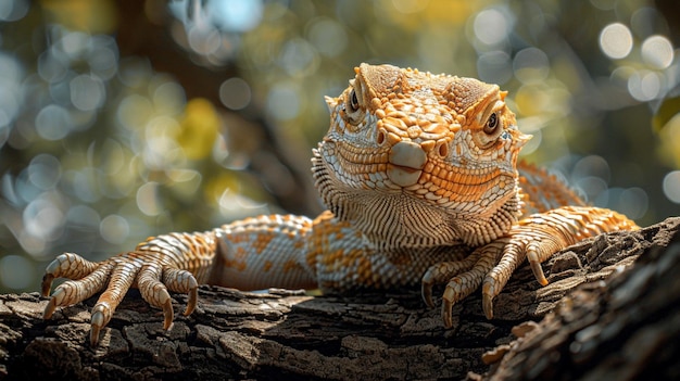 Generatieve AI foto Savannah monitor Reptielen een middelgrote soort monitor hagedis