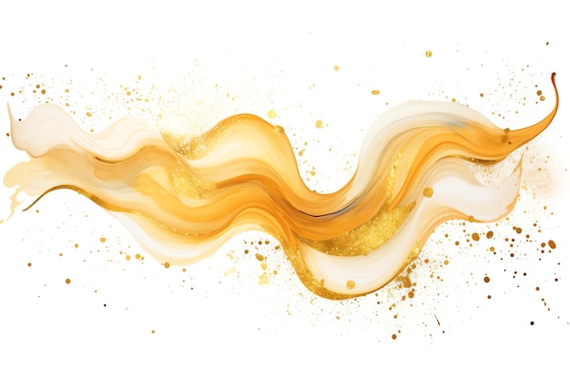 Generatieve AI Golden Elegance Vector Abstract Illustratie van waterverf en Gold Splash Radiati