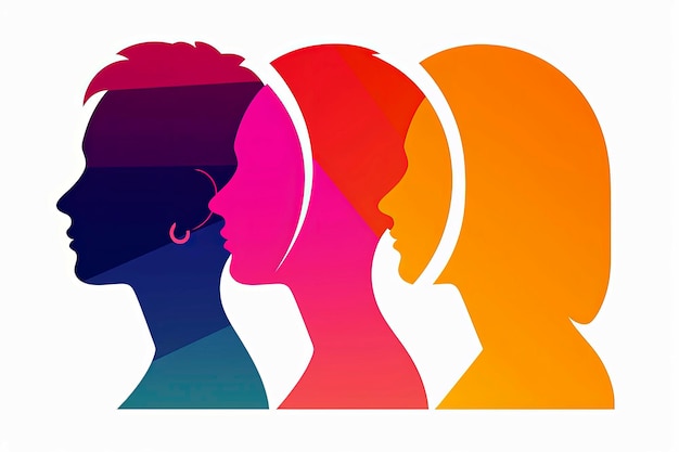 Generatieve AI-illustratie van LGBT-gerelateerde achtergrondtekeningen met de kleuren van de regenboog