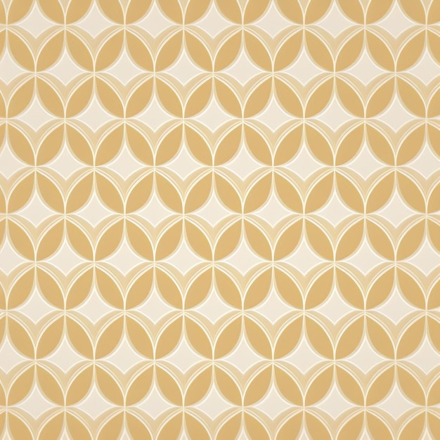 Foto generatieve ai-illustratie van naadloos behang met eenvoudig geel-wit geometrisch patroon
