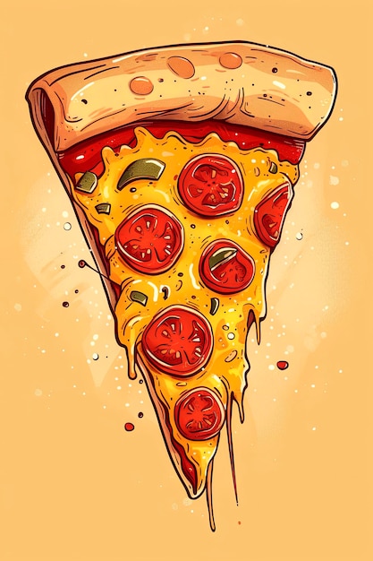 Generatieve AI-illustratie van pizza-achtergronden met kopieerruimte