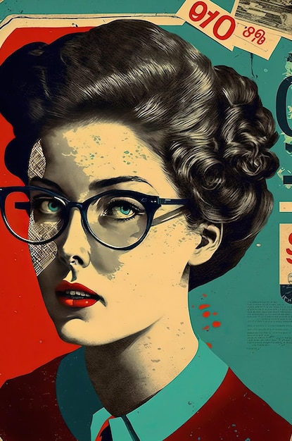 Generatieve AI-illustratie van vintage posters