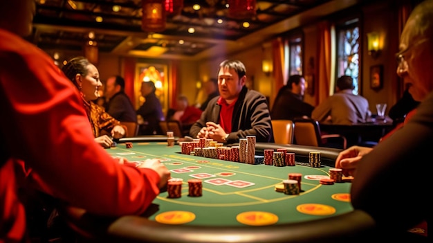 Generatieve AI speelt poker aan de speeltafel van het casino