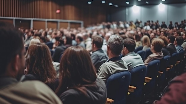 Generatieve AI-spreker op een zakelijke conferentie of presentatie