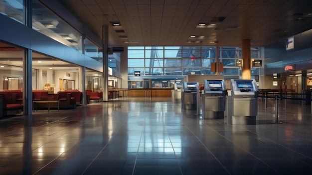Generatieve AI verlaten luchthaven check-in counters