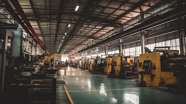 Generatieve AI Vervaardigingsmachines in fabrieksgebouwen