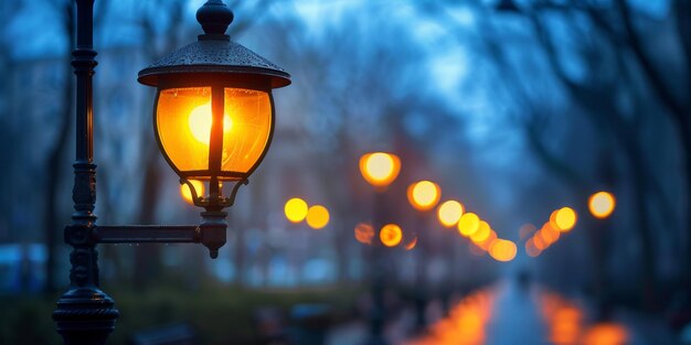 Foto generatieve ai voor straatverlichting